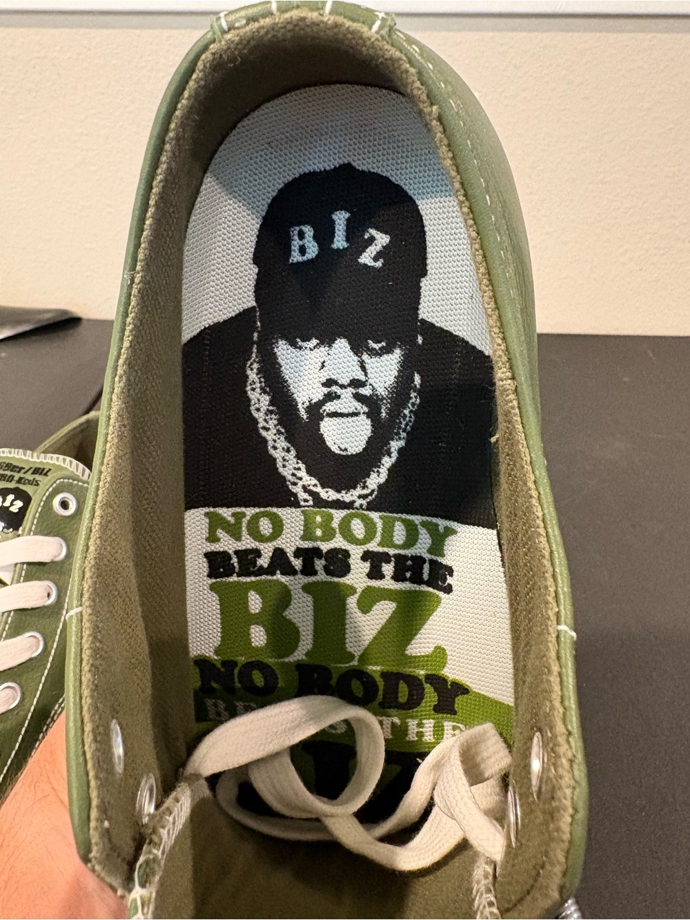 Biz Markie x PRO-Keds 69er Olive Green Leather Men’s Size 12 New In Box - Picture 11 of 11